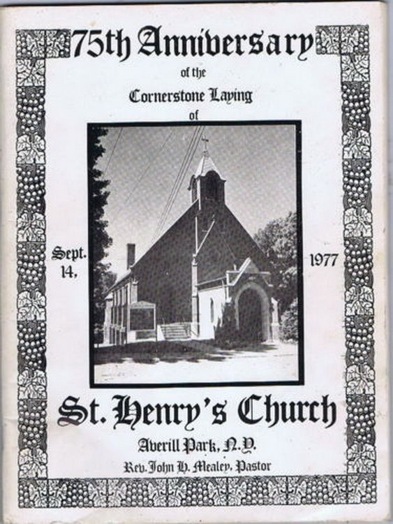 Program for the 75th Anniv of the Cornerstone Laying St Henry's Averill Park, NY