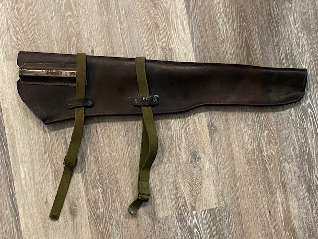 Vintage WWII Jeep M1 Carbine Leather Scabbard Keyston Bros 1942 W/ Straps
