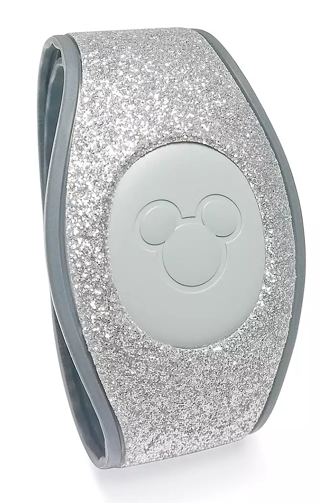 Disney World Parks Silver Sparkle Glitter Magicband Magic Band Linkable - NEW