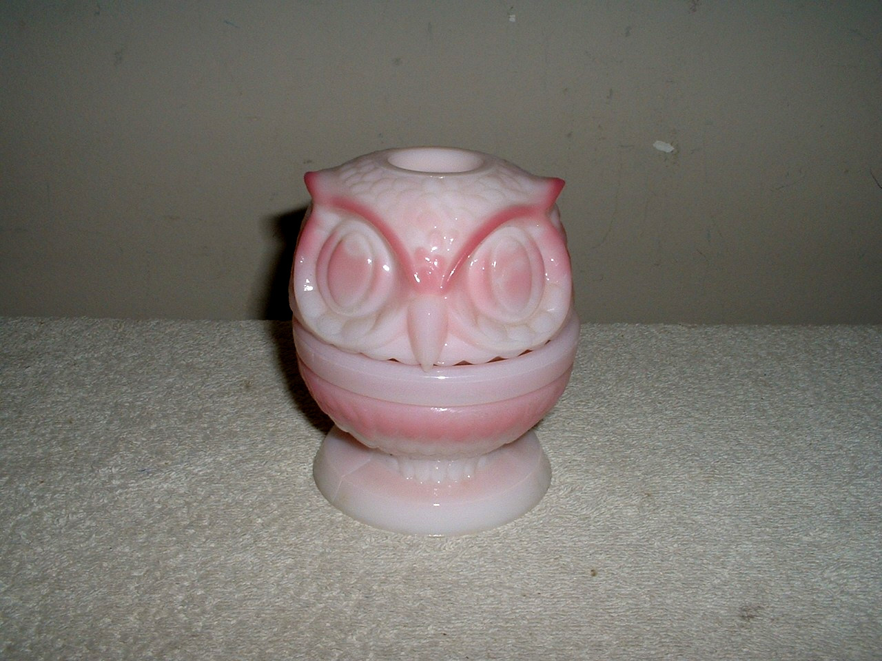 Vintage Fenton Rosalene Owl Fairy Light/Candlestick Holder MINT Vintage Fenton Rosalene Owl Fairy Light/Candlestick Holder MINT