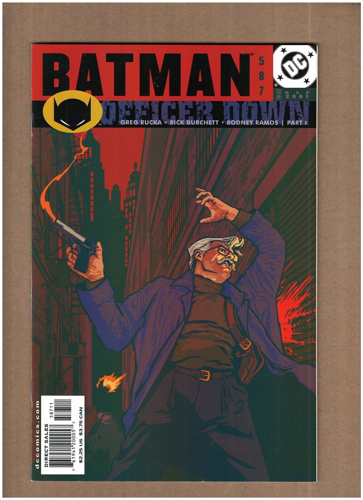 Batman #587 DC Comics 2001 Officer Down Commissioner Gordon NM- 9.2