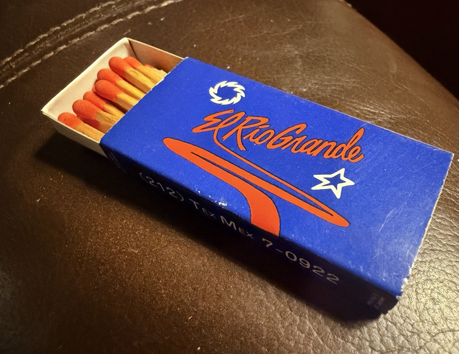 El Rio Grande Tex-Mex Restaurant, New York City, Full Unstruck Matchbox
