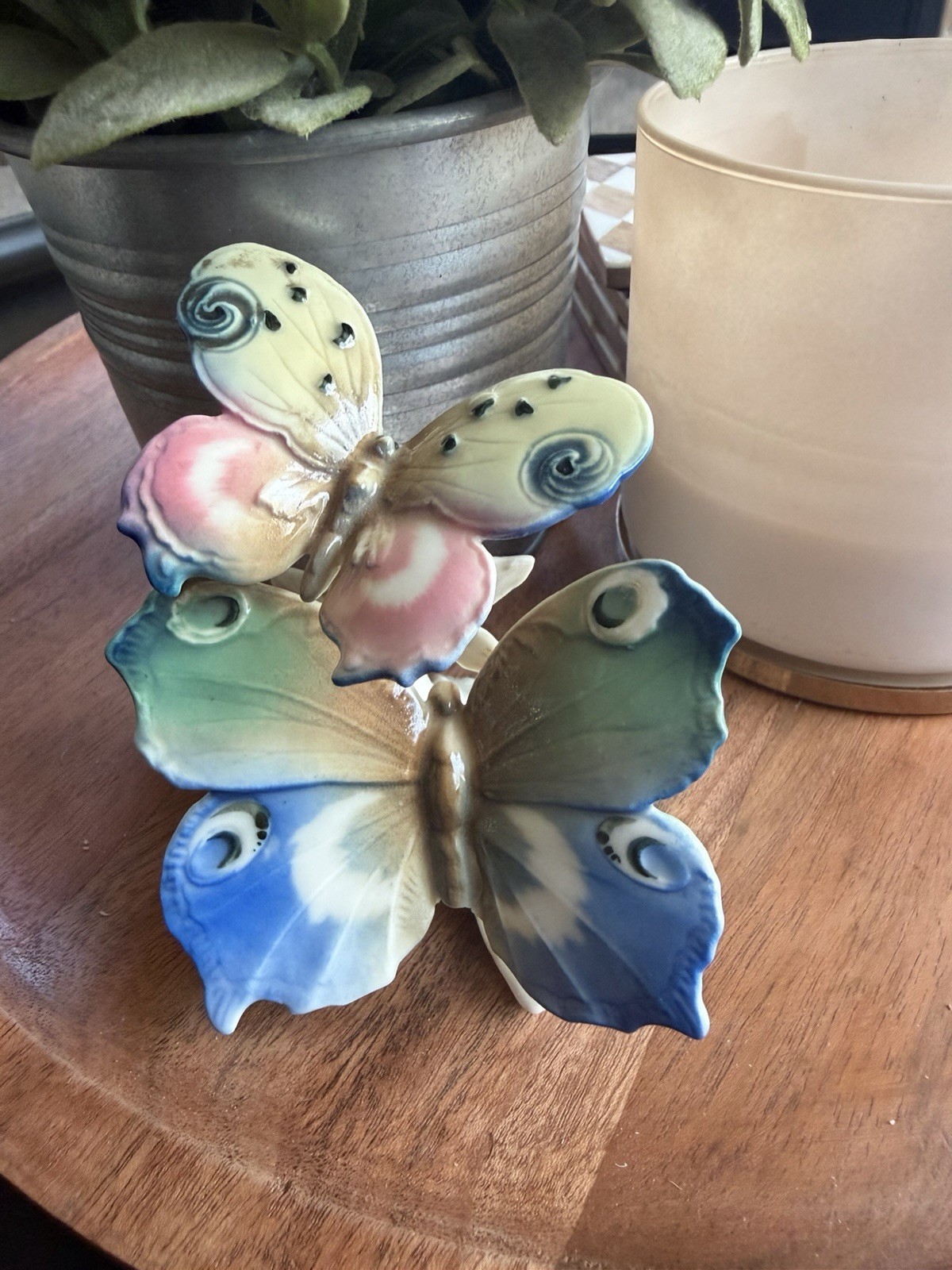 Vintage Karl Ens Double Butterfly Porcelain Figurine Germany