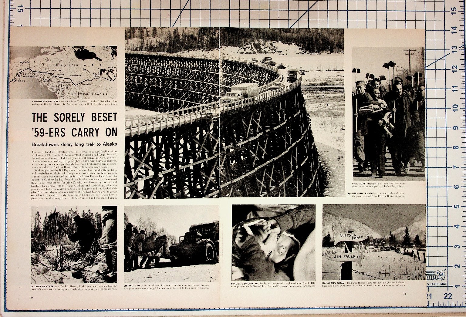 1959 Alaska Road Trip Article \'59-Ers Carry On Peace River Trestle Ephemera 1959 Alaska Road Trip Article \'59-Ers Carry On Peace River Trestle Ephemera