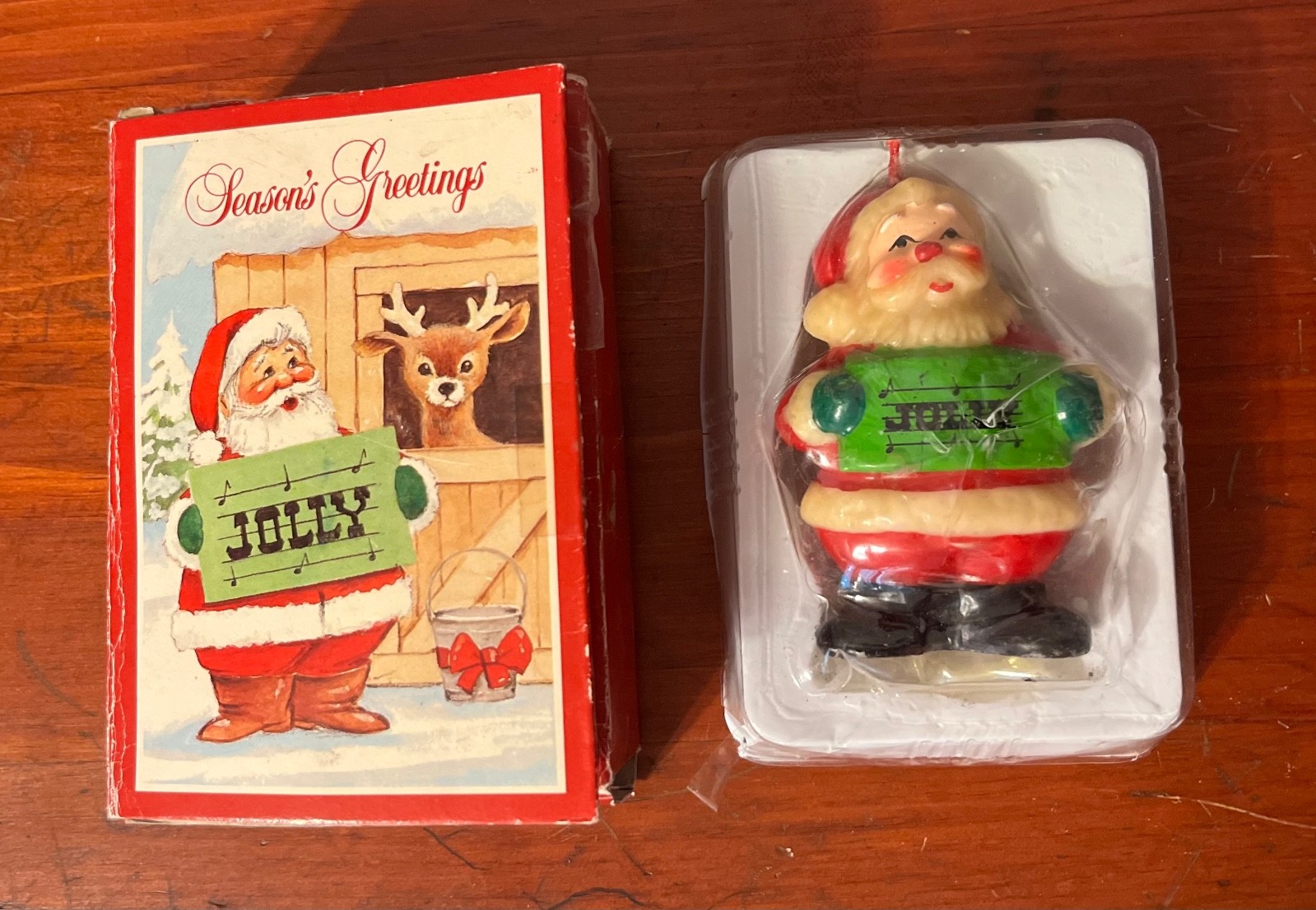 Vintage 1960’s Jasco Christmas Santa Candle Joy Unburned in Original Gift Box Vintage 1960’s Jasco Christmas Santa Candle Joy Unburned in Original Gift Box