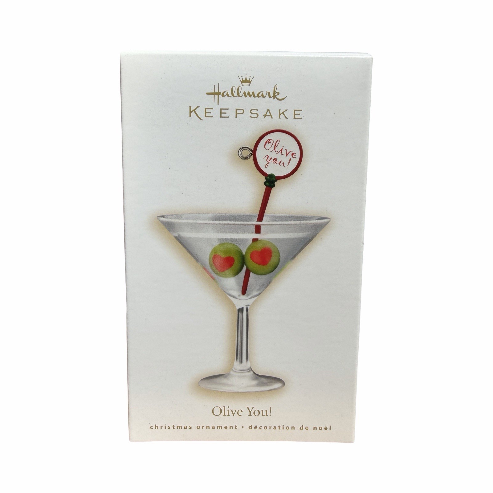 2009 Hallmark Olive You Ornament - Martini Glass