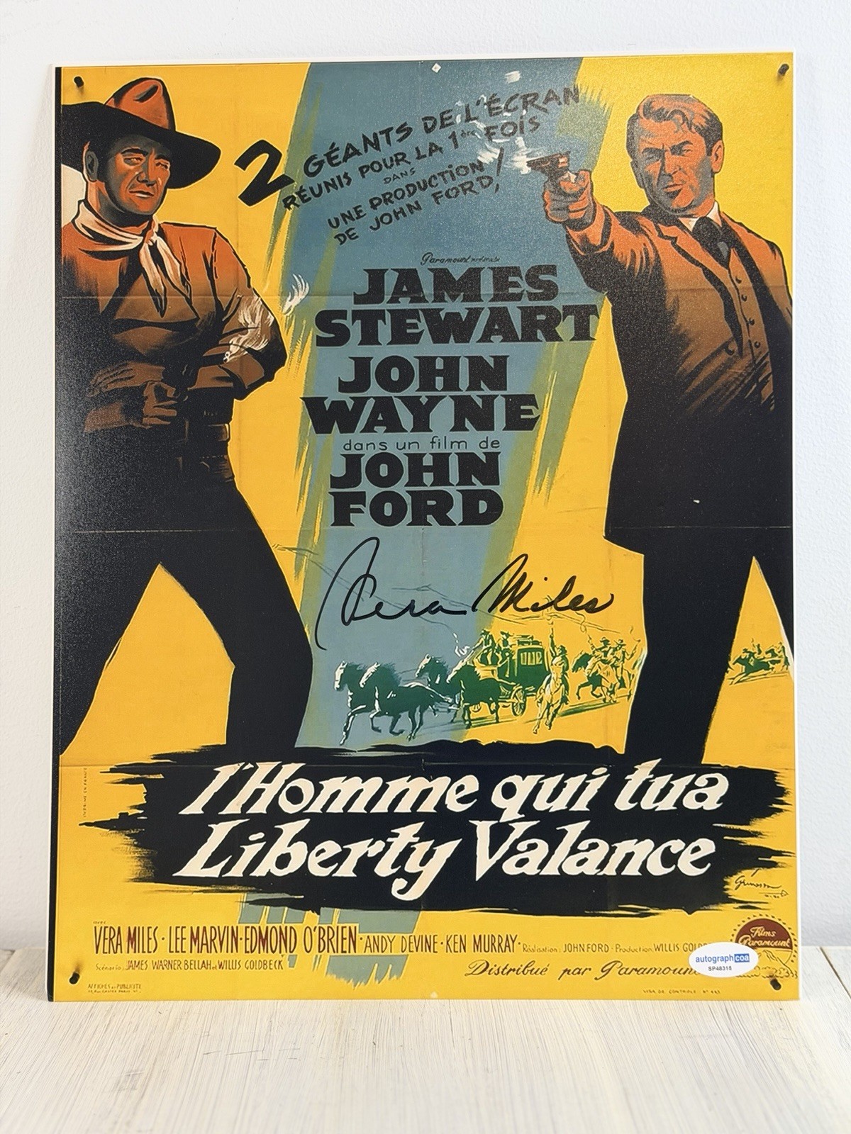Vera Miles Signed 11x14 The Man Who Shot Liberty Valance Reproduction Poster 🎬