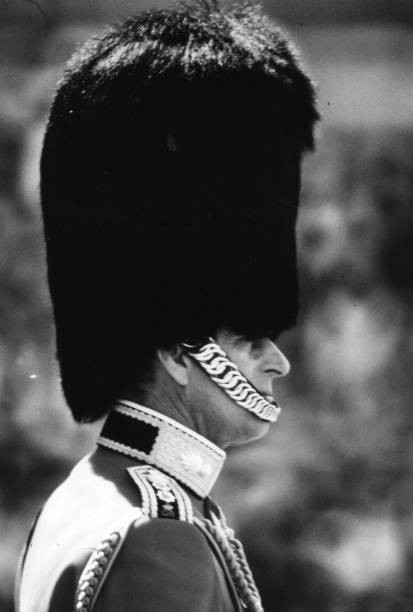 The Duke Edinburgh Prince Philip a Trooping Colour ceremony Old Photo