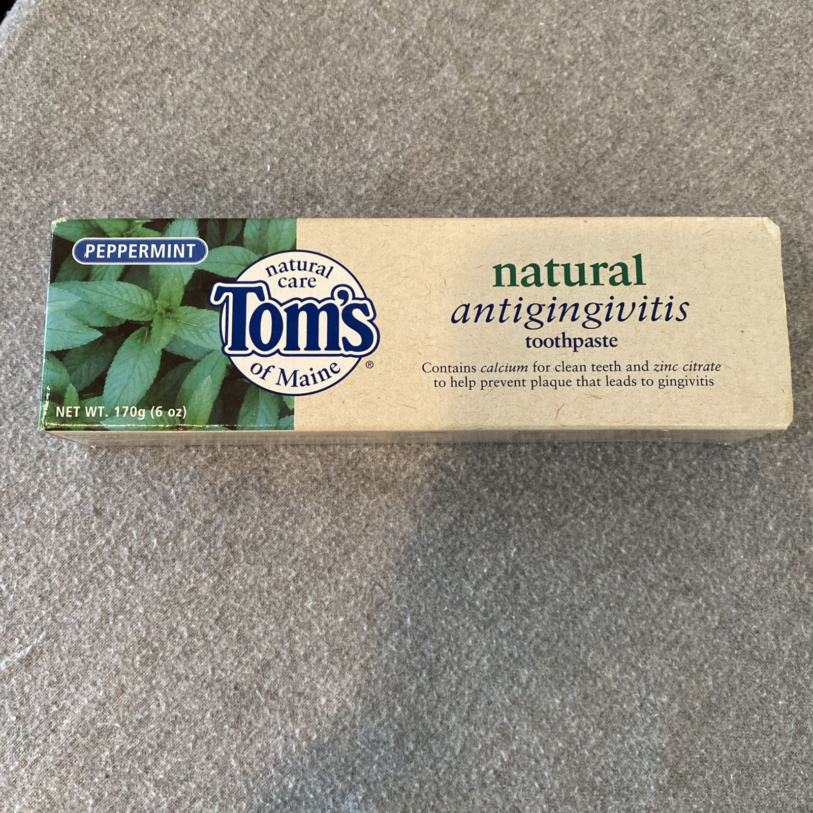 NOS Tom’s Of Maine 2004 Peppermint Natural Antigingivitis Toothpaste Zinc Citrat