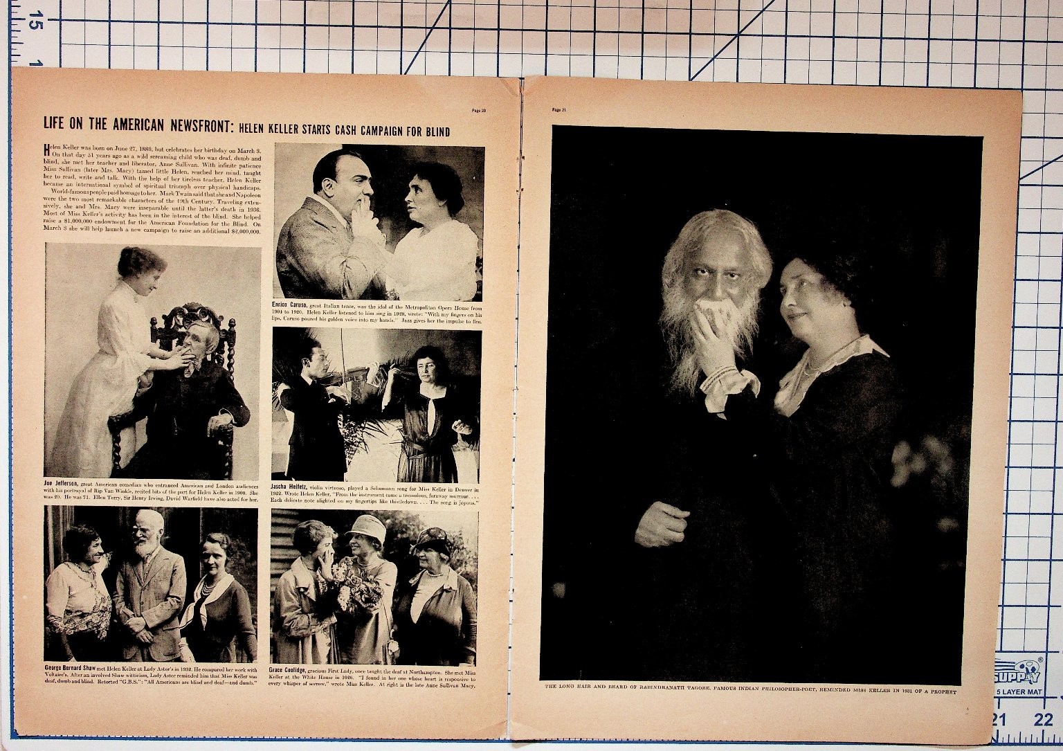 Helen Keller Life Story Rabindranath Tagore Enrico Caruso Vintage 1930s Helen Keller Life Story Rabindranath Tagore Enrico Caruso Vintage 1930s