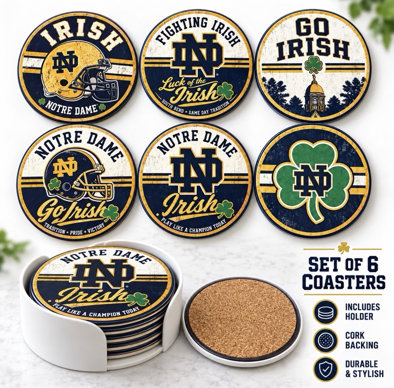 Notre Dame Coaster Set Notre Dame Coaster Set