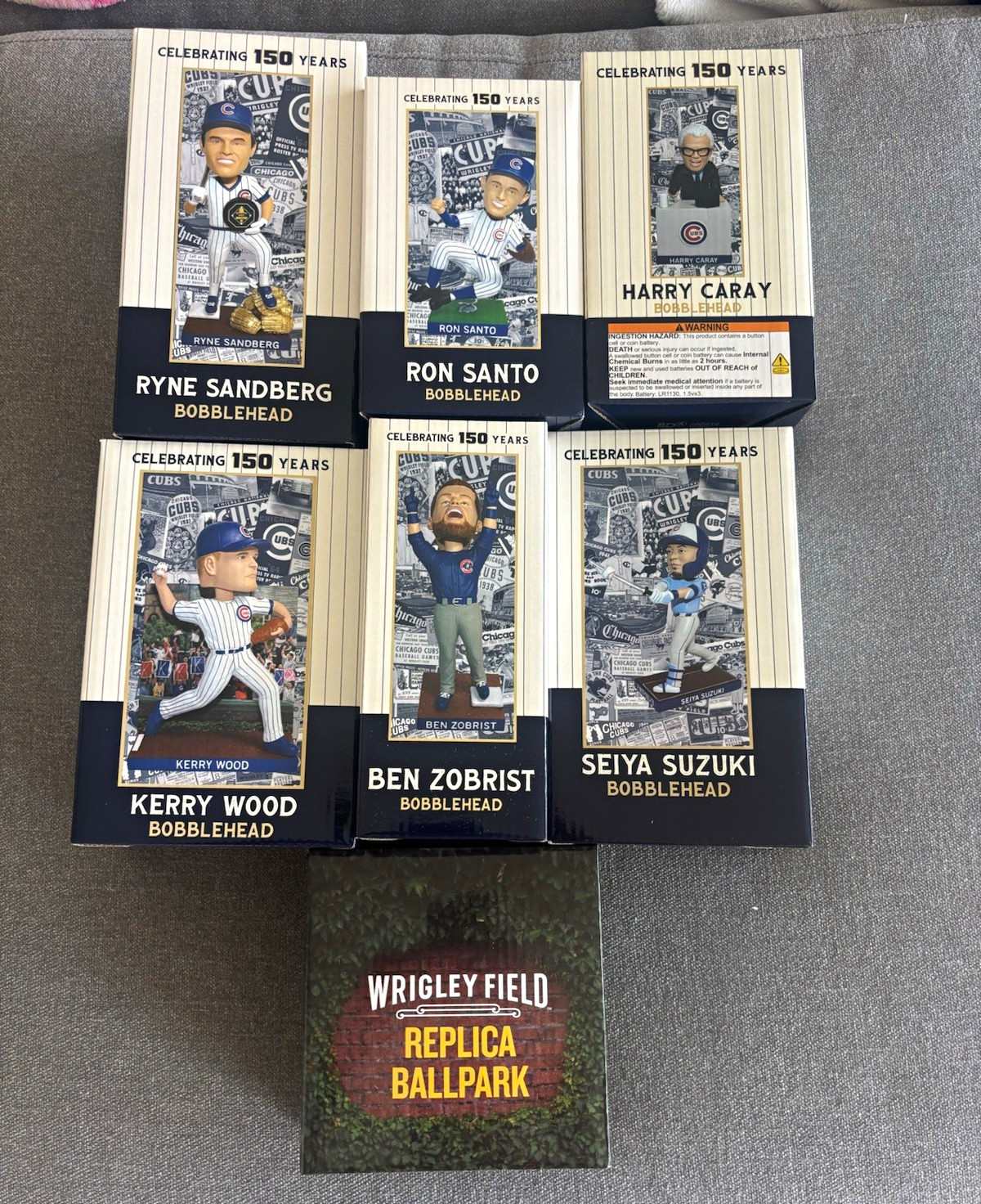 Chicago Cubs Bobblehead Lot Sandberg Santo Caray Wood Zobrist + Ballpark Chicago Cubs Bobblehead Lot Sandberg Santo Caray Wood Zobrist + Ballpark