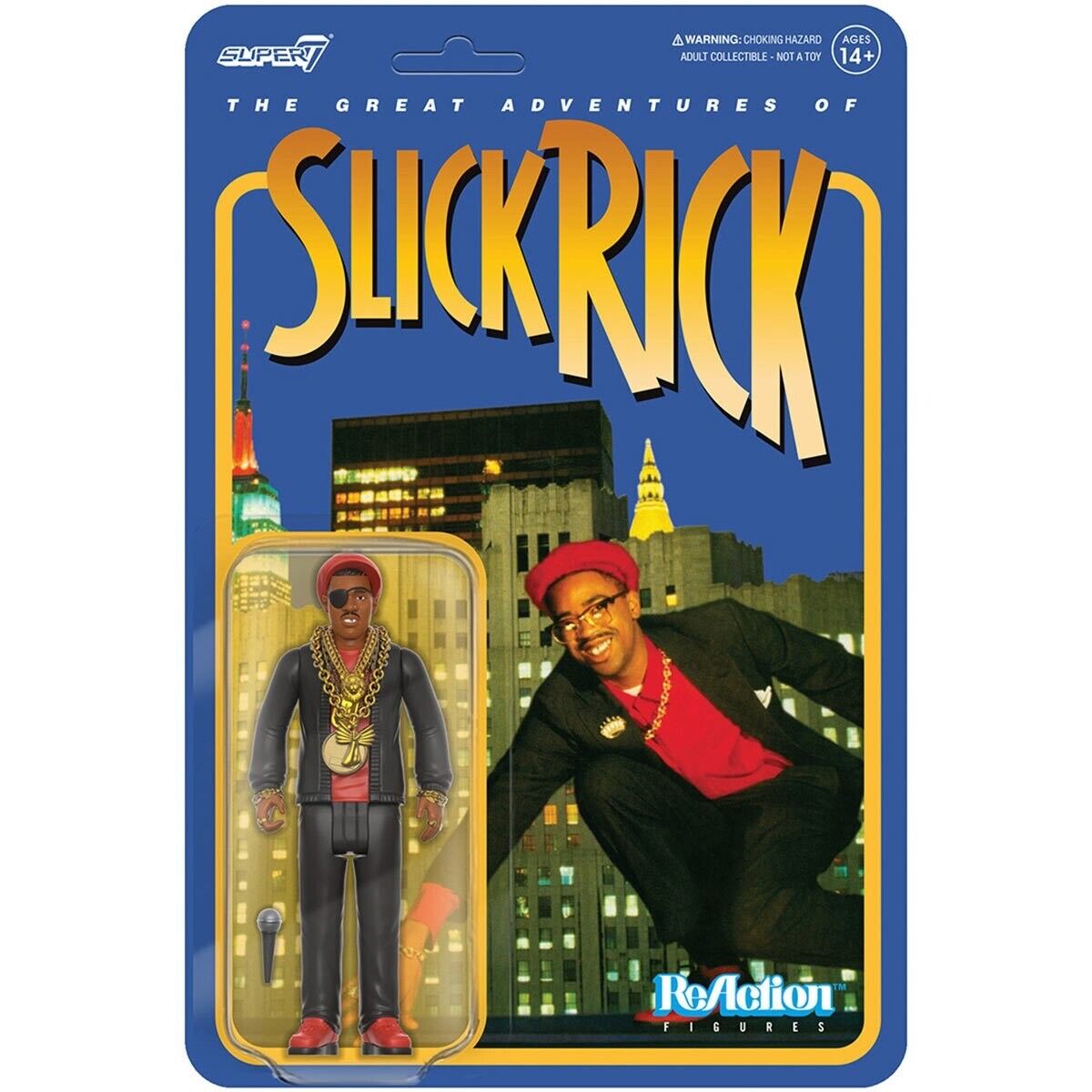 Super7 • Hip Hop History: SLICK RICK • 3 ¾ in ReAction Figure • Ships Free