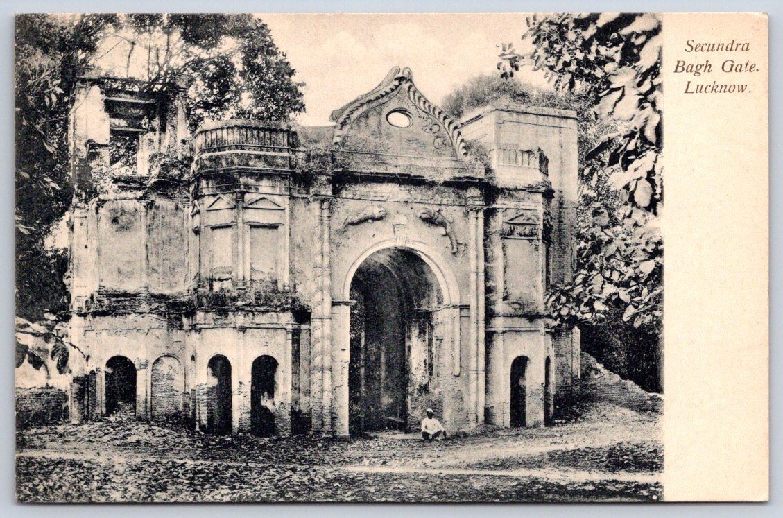 Antique India Postcard LUCKNOW Secundra Bagh Gate 1905