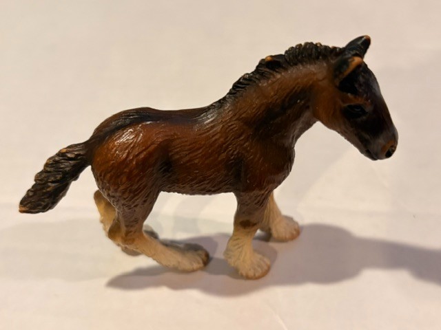 Schleich Shire Clydesdale Foal Brown Horse Figure 2002 Retired 13272 USED