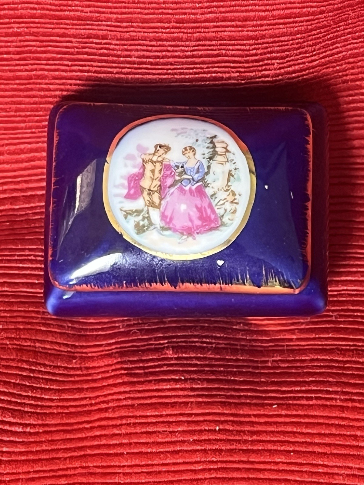 Trinket Box W Lid Queen Ann Legs Vintage Small Square Victorian Style Jewelry