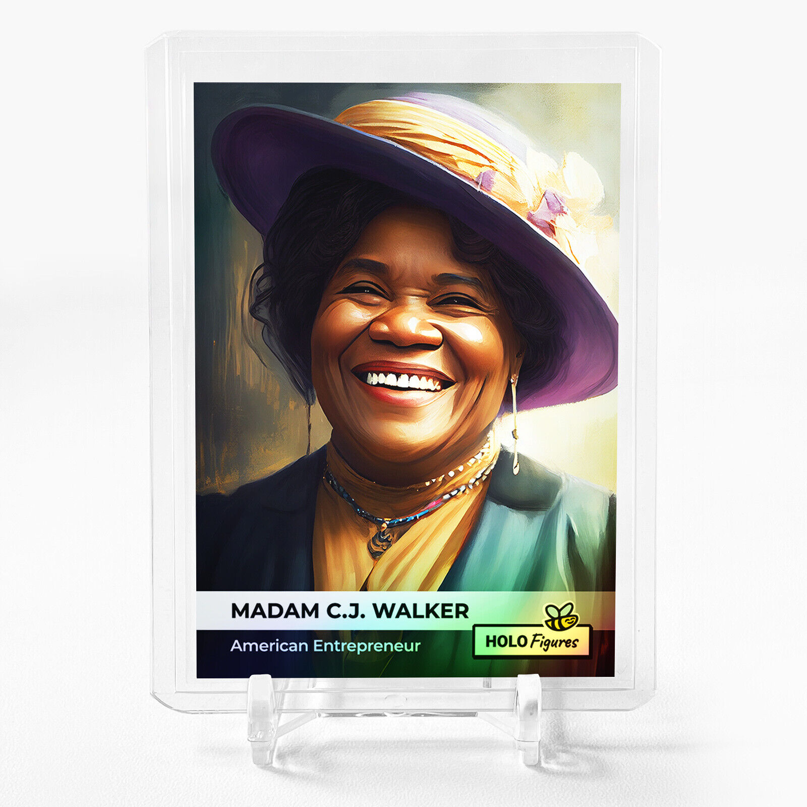 MADAM C.J. WALKER Holographic Card GleeBeeCo Holo Figures #MCAE AWESOME