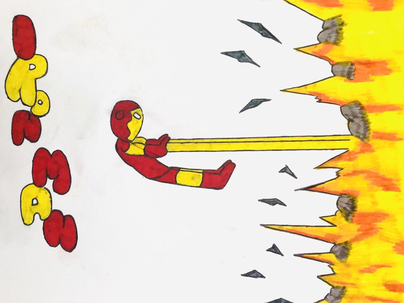 Hand Drawn Iron Man Original Illustration By Servando Esquer