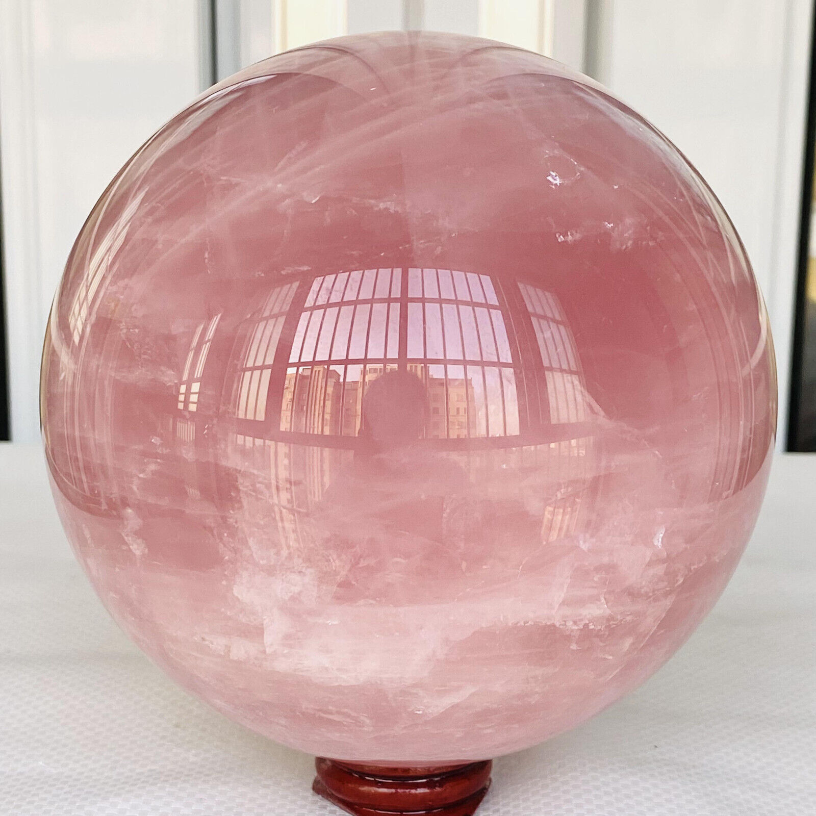 3240g Natural Pink Rose Quartz Sphere Crystal Ball Reiki Healing