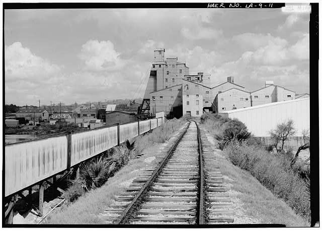 Photo:Avery Island LA 1910s Salt Works Breaker Complex Railroad Track