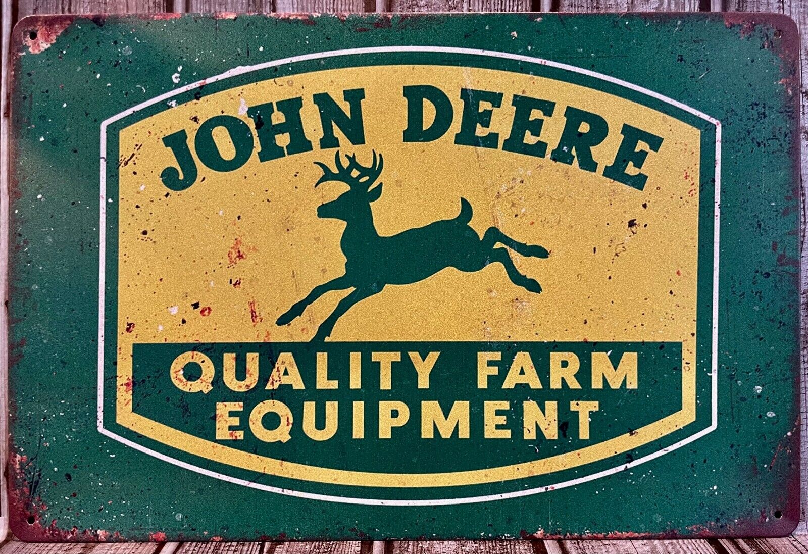 John Deere Tractor Metal Wall Sign 12\