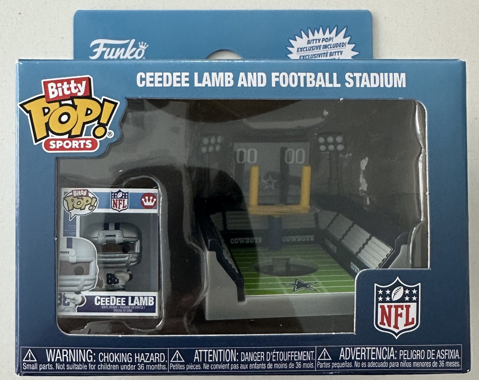 New Funko Pop Bitty Pop Town CeeDee Lamb and Football Stadium - Dallas Cowboys