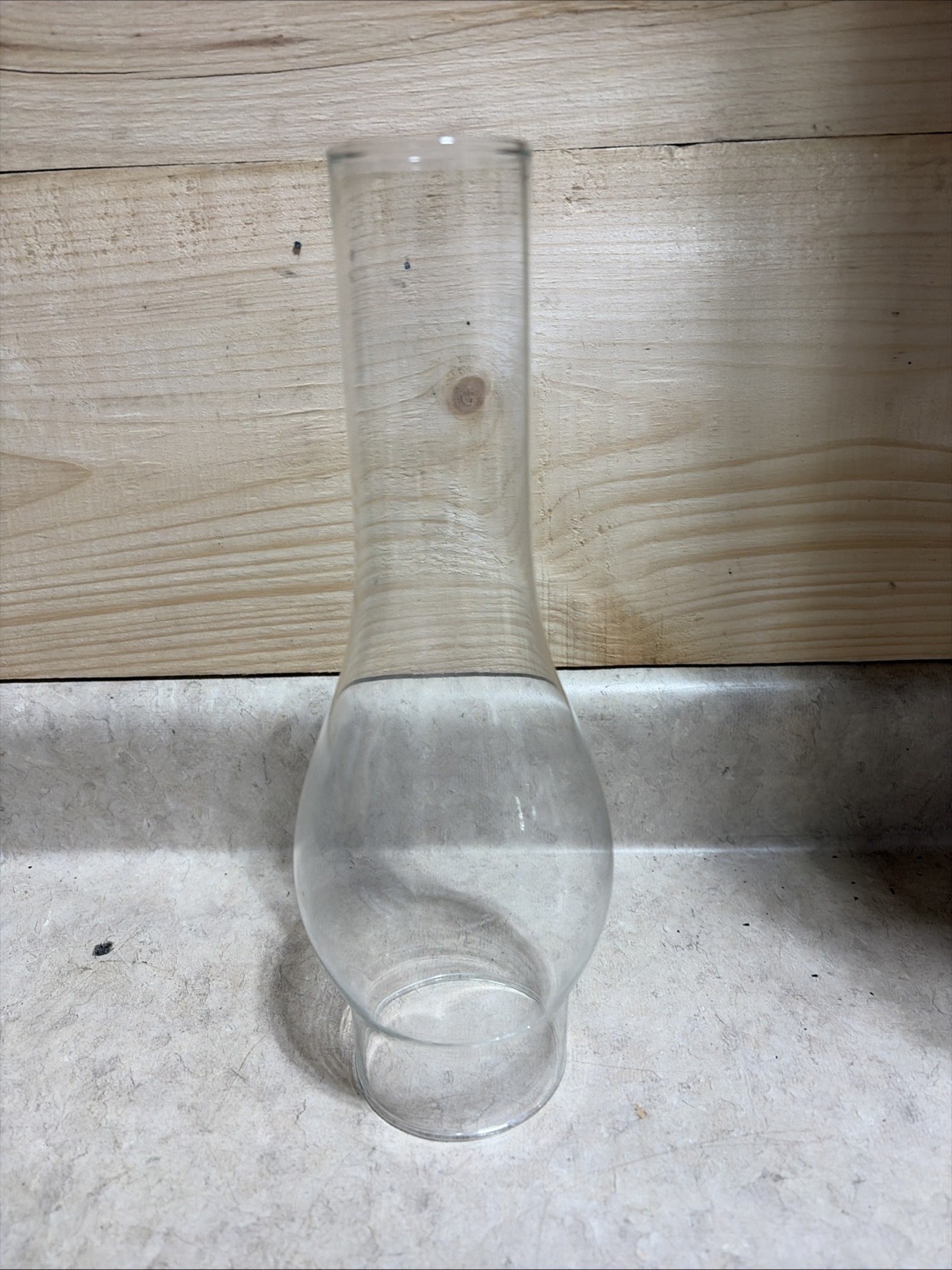 Vintage Clear Glass Oil Kerosene Lamp Chimney Globe  10“x 3 1/2” x 2 1/2” Fitte