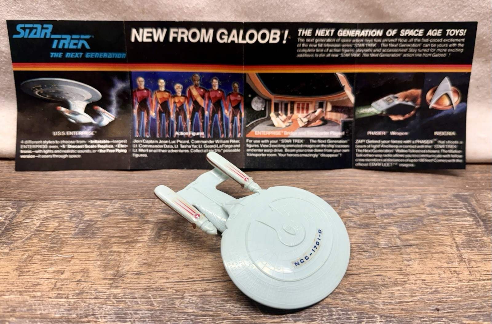 Vintage P.P.C Star Trek USS Enterprise Plastic Ship ~ 1987 Mail-in Box & Papers