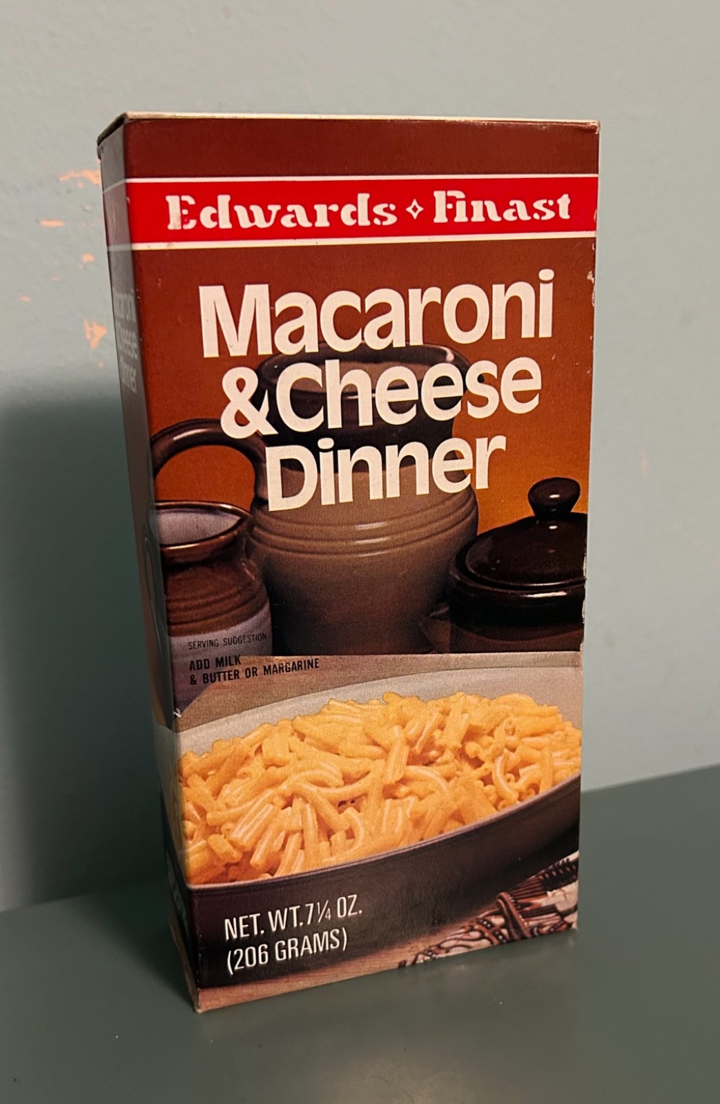 Vintage 1983 Edwards • Finast Macaroni and Cheese Dinner Box - Unopened