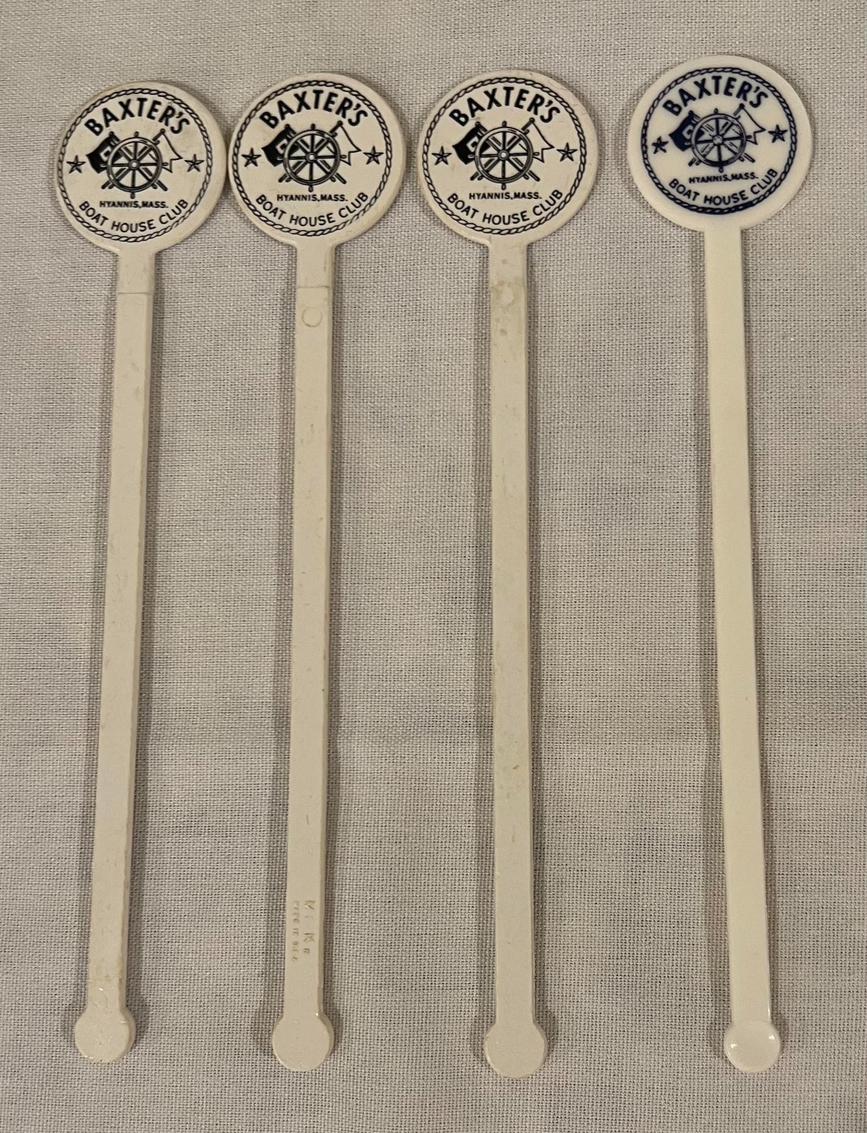 Baxter\'s Boat House Club, Hyannis, MA, vintage swizzle stick stirrer