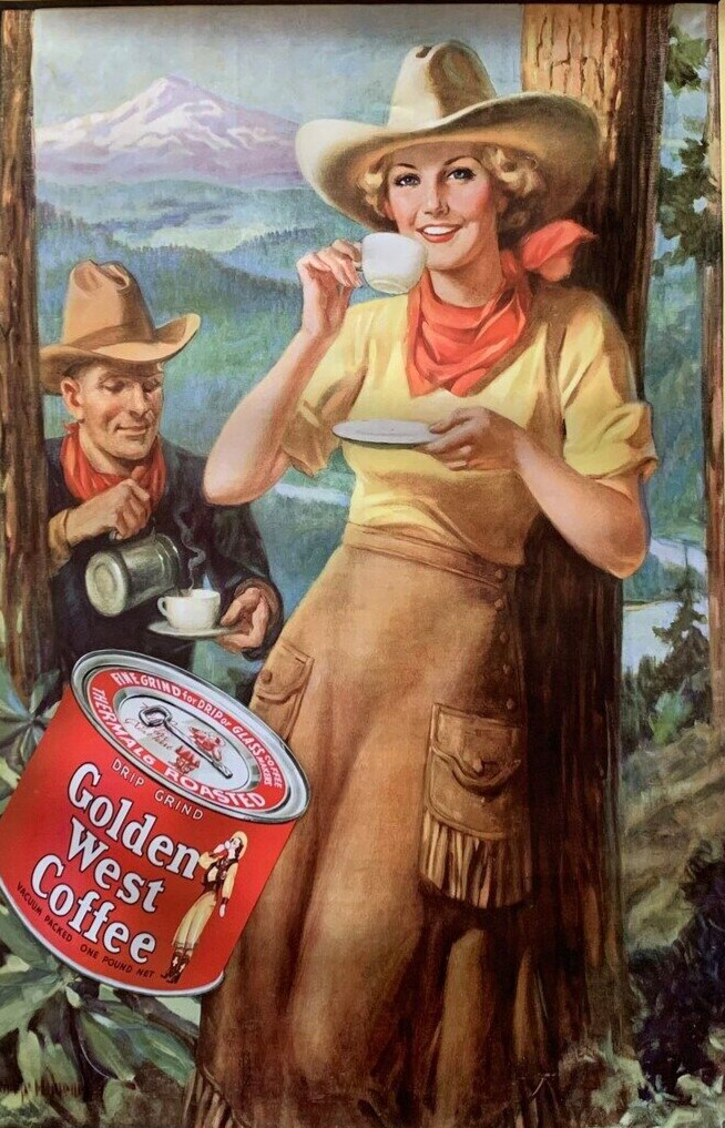 Vintage Golden West Coffee Ad Reproduction Framing Print Advertising 17x12 Vintage Golden West Coffee Ad Reproduction Framing Print Advertising 17x12