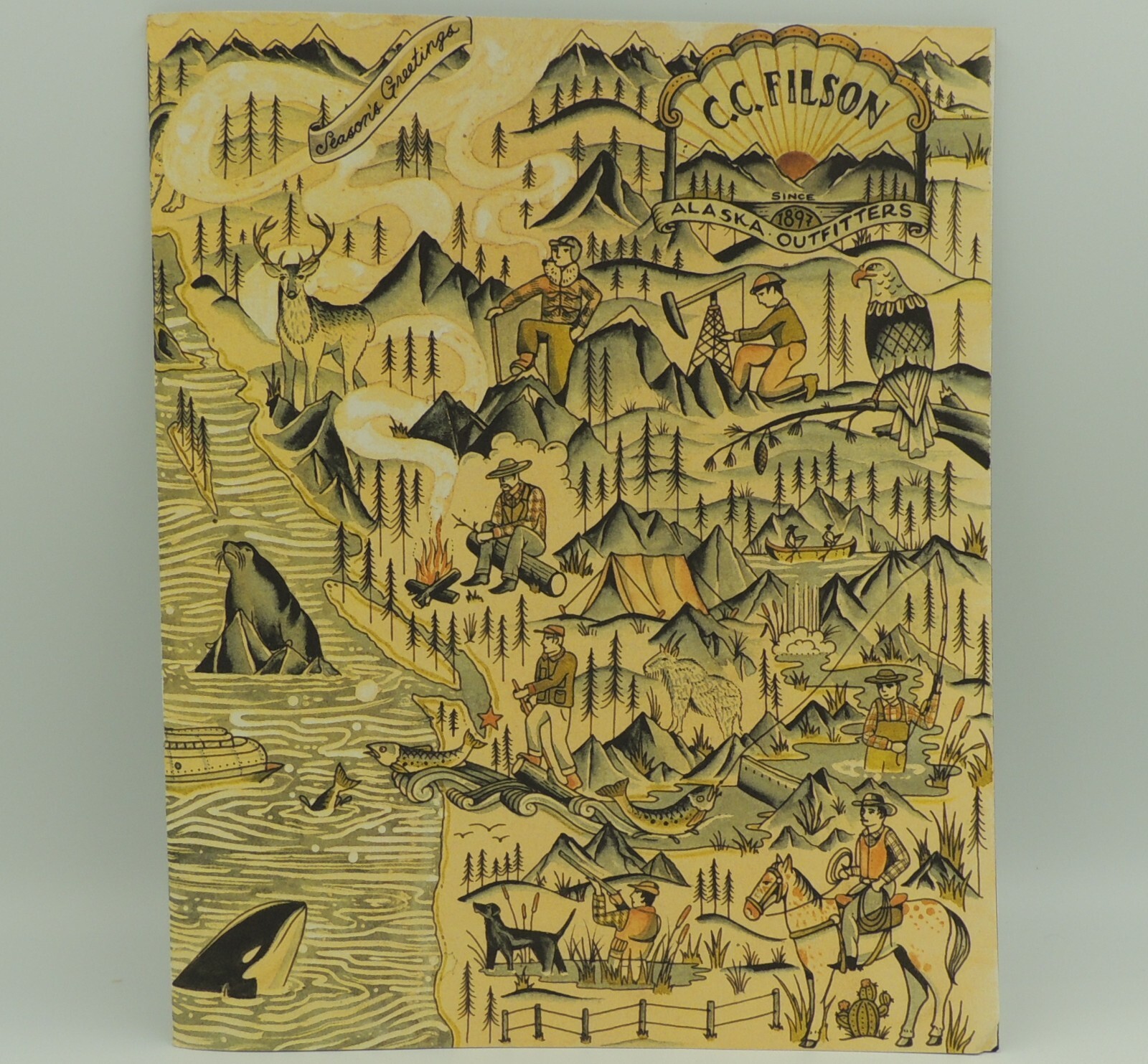 Filson Alaska Outfitters Catalog 2016-17 with Original Holiday Cover Art Print Filson Alaska Outfitters Catalog 2016-17 with Original Holiday Cover Art Print