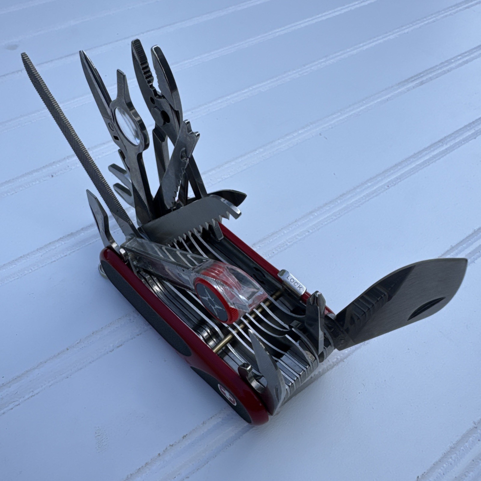 Wenger Delemont Tool Chest Plus Swiss Army Knife 16 Tool - Appears Unused- Wenger Delemont Tool Chest Plus Swiss Army Knife 16 Tool - Appears Unused-