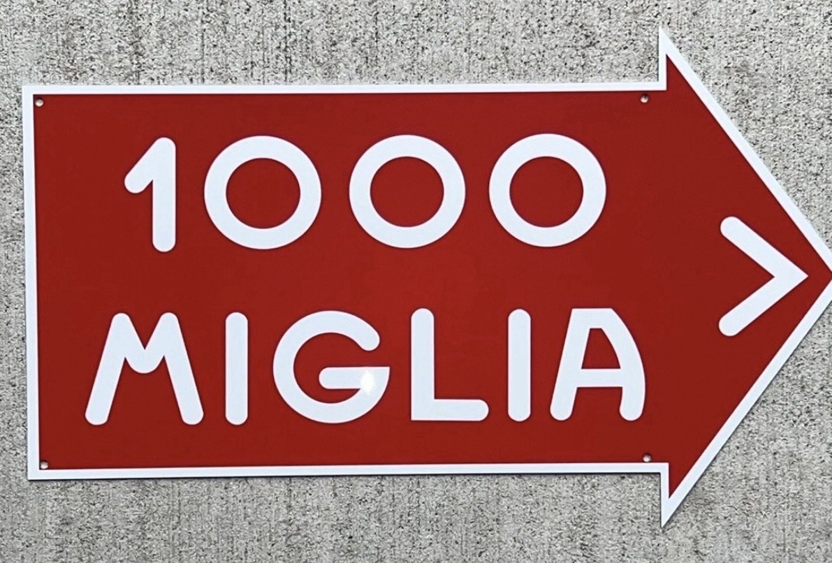 WOW Vintage Style Mille Miglia  F1 Truck  Sign Mille Miglia