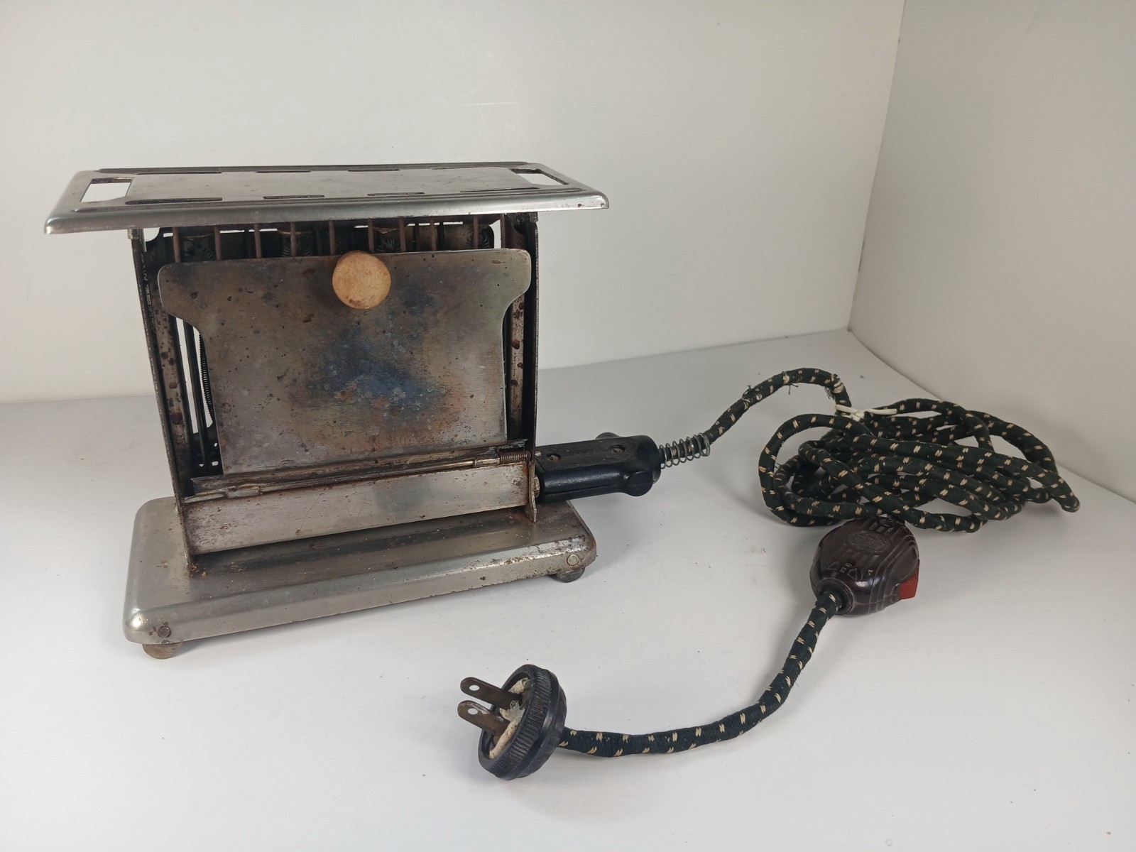ANTIQUE SIMPLEX ELECTRIC MANUAL  FLIP TOASTER  WORKS