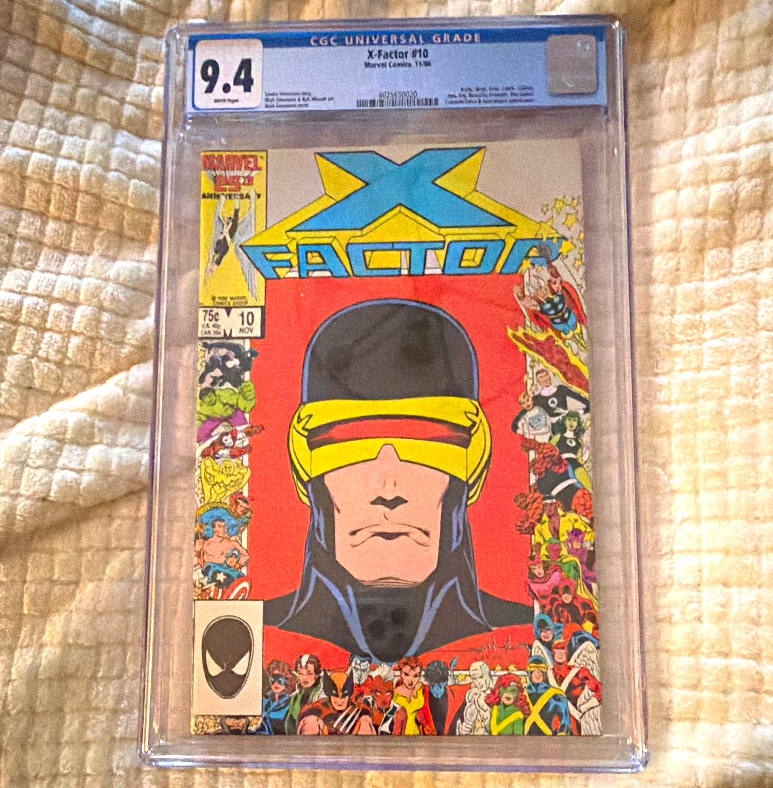 Marvel Comics X-Factor #10 CGC 9.4 1986 Direct Edition Cyclops