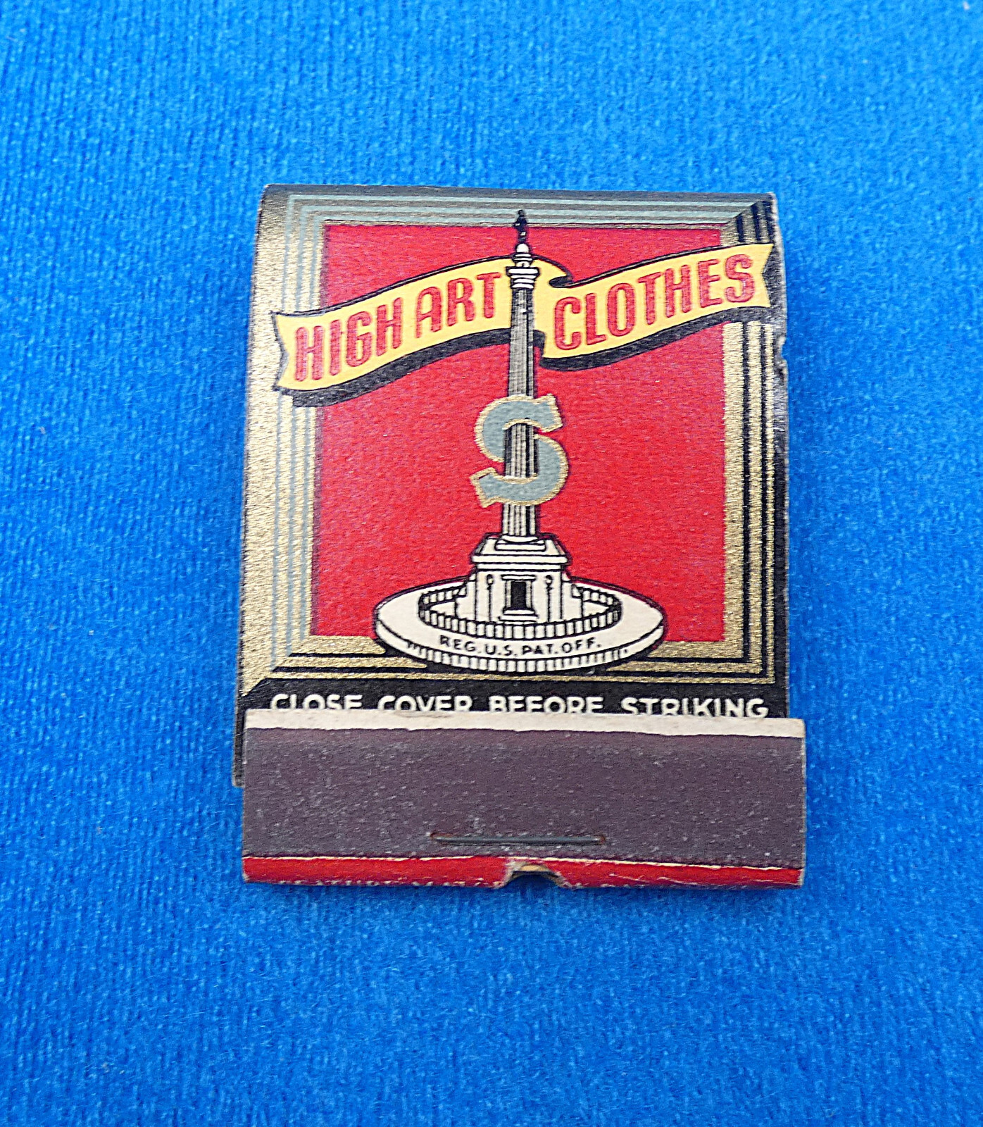 Vintage 1930’s – 1940’s High Art Clothes Feature MatchBook ~ Factory to You N.C.