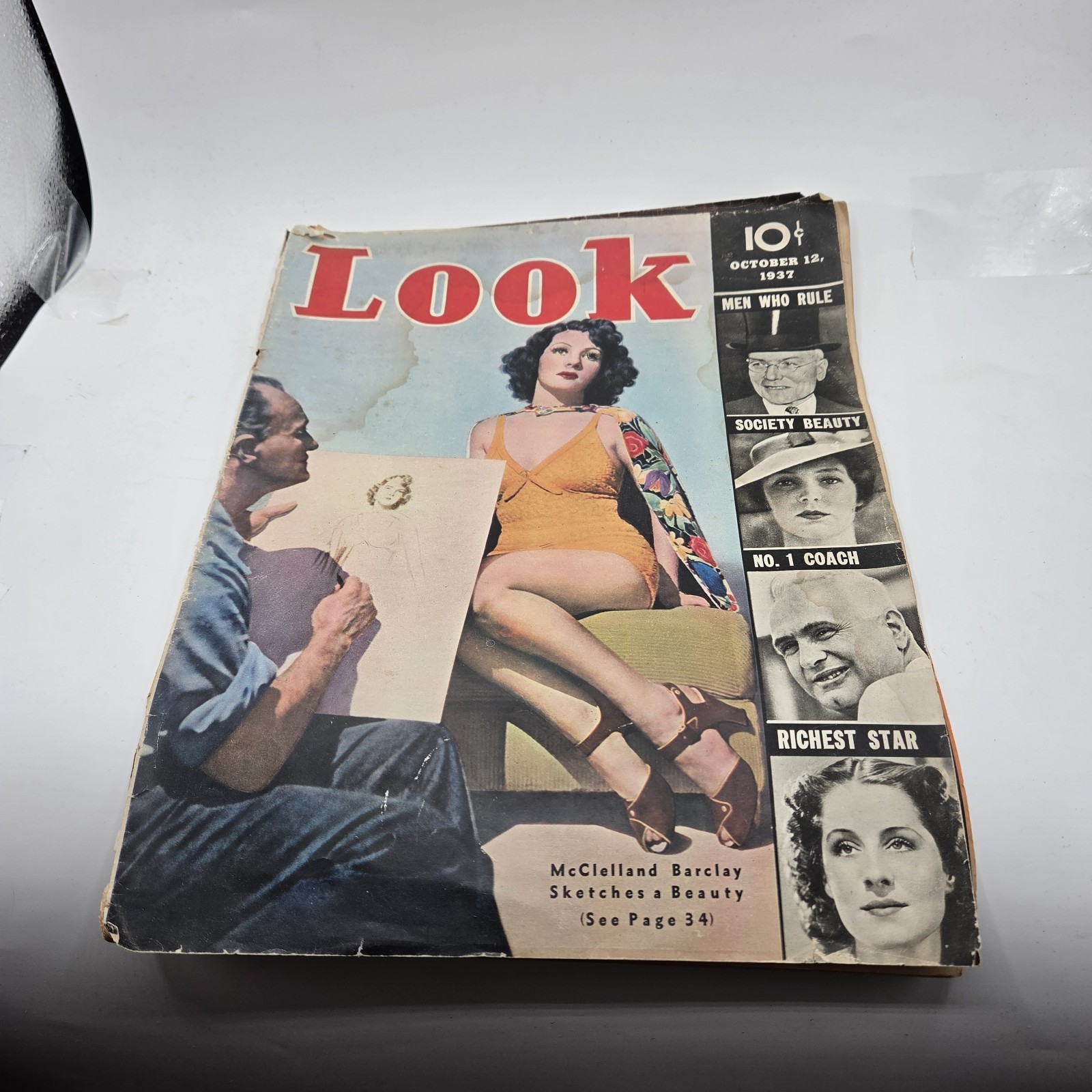 LOOK Magazine McClelland Barclay Sketches Beauty October 12th 1937