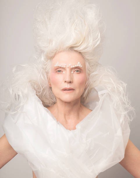Model Maye Musk poses for a portrait September 14 2015 NY Old Photo 4