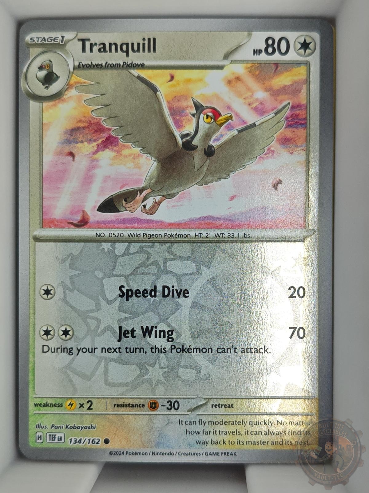 Tranquill 134/162 Common Temporal Forces Pokemon Reverse Holo Near Mint