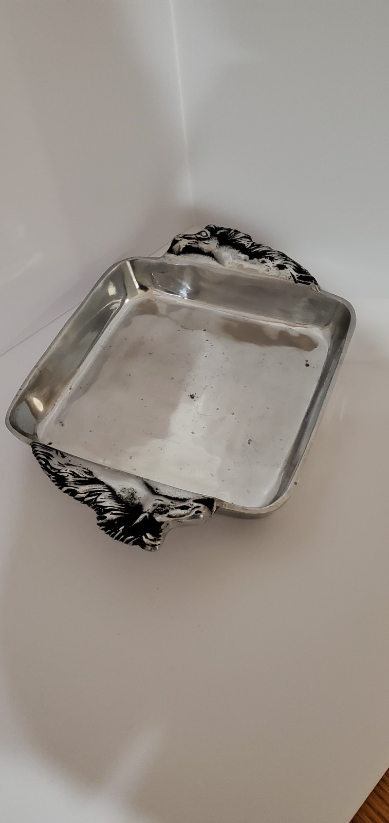 Sand Cast Aluminum Horse Head Handle Tray 10\ Sand Cast Aluminum Horse Head Handle Tray 10\