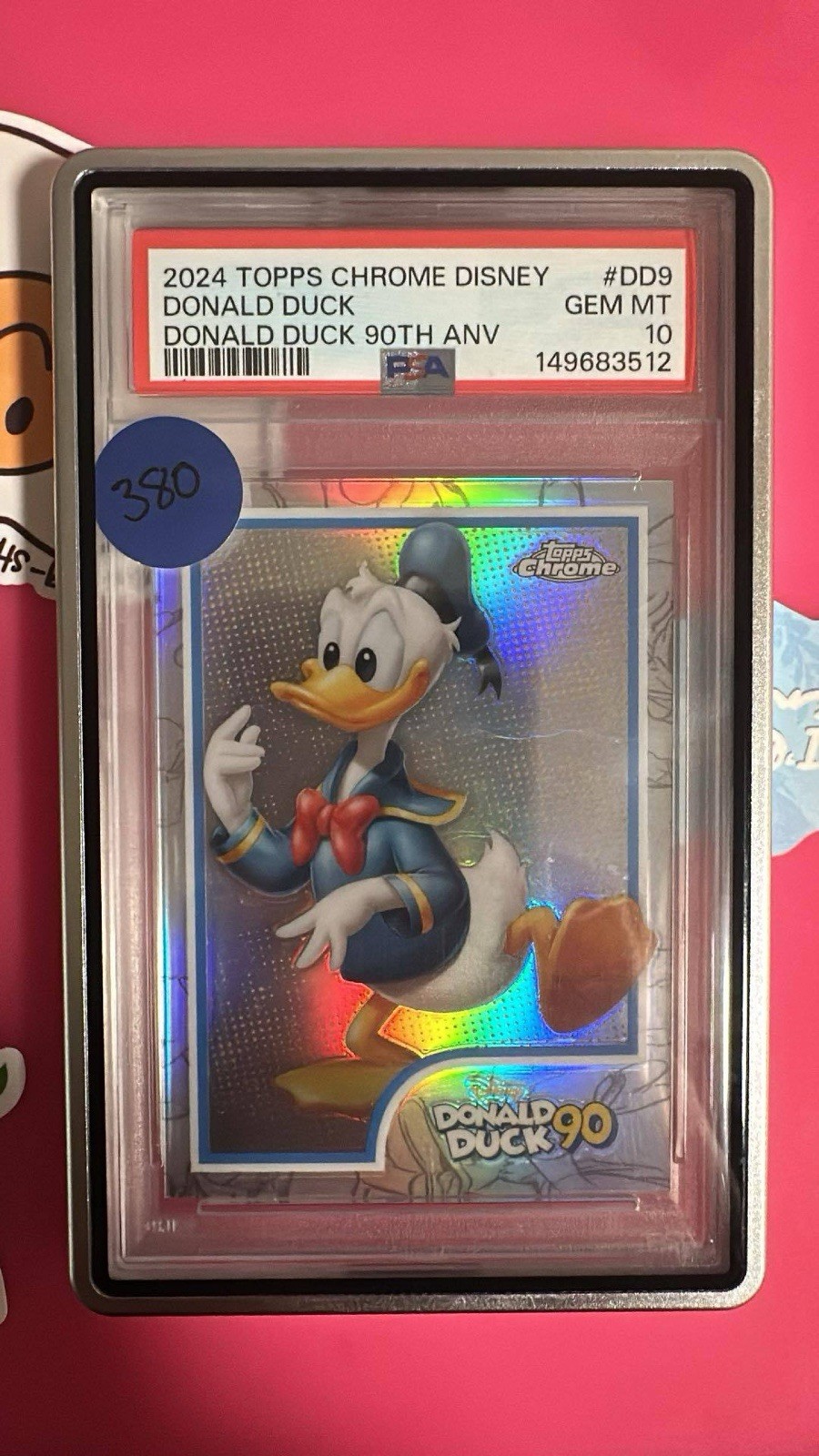 Topps 2024 Chrome Disney Donald Duck 90th Anv #DD9 Refractor PSA 10