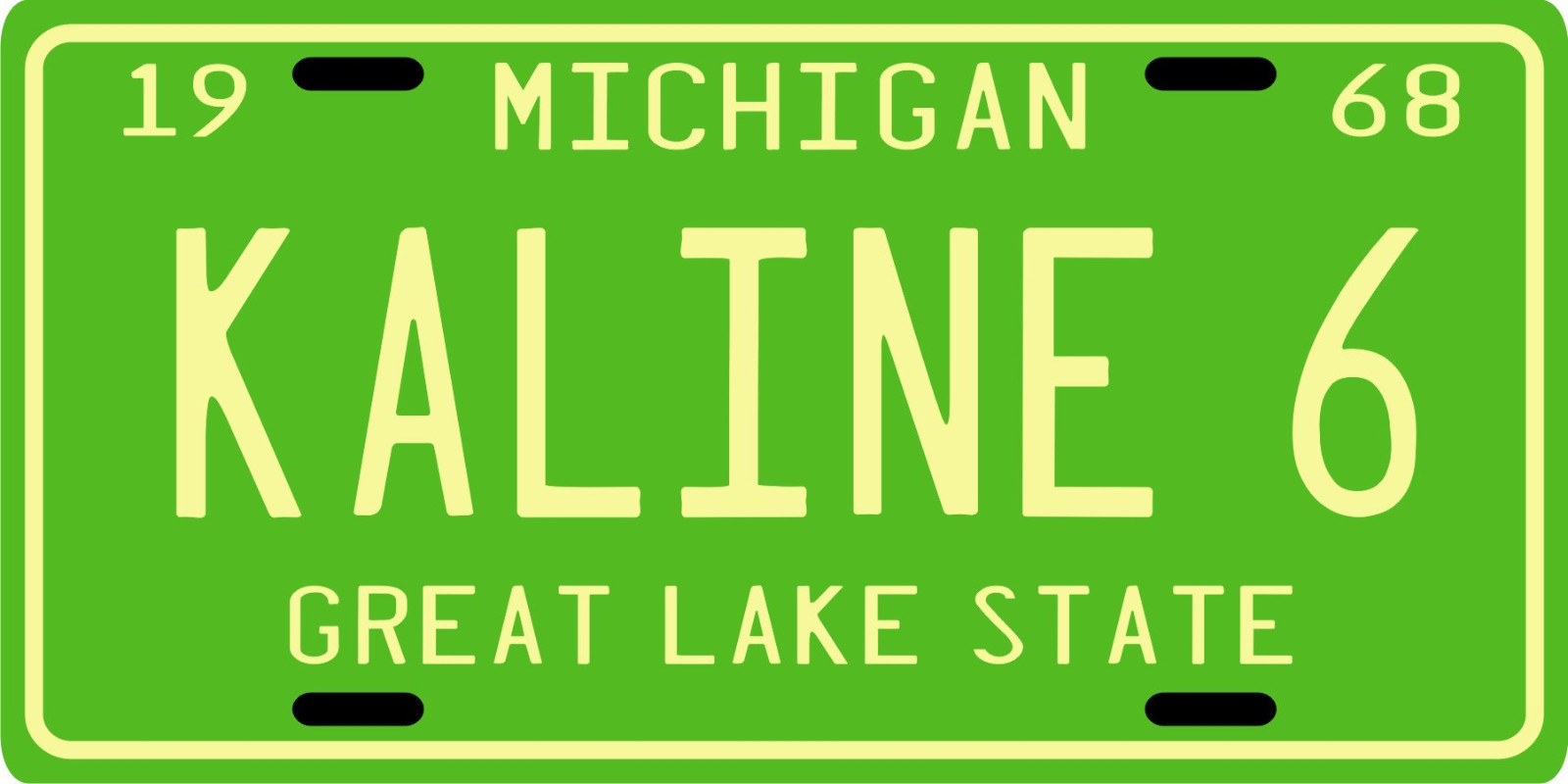 Al Kaline Detroit Tigers World Series 1968 Lic. plate