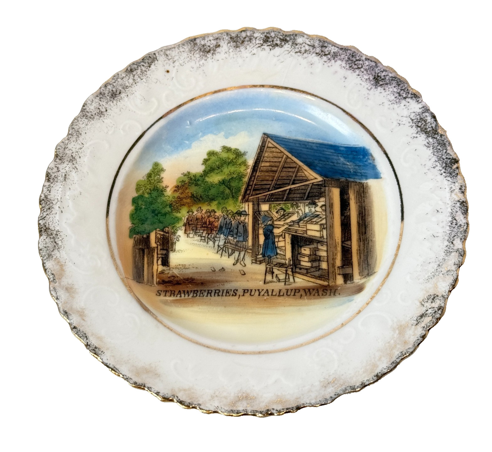 PUYALLUP WA WASHINGTON Antique Souvenir RARE China Dish Plate PUYALLUP WA WASHINGTON Antique Souvenir RARE China Dish Plate