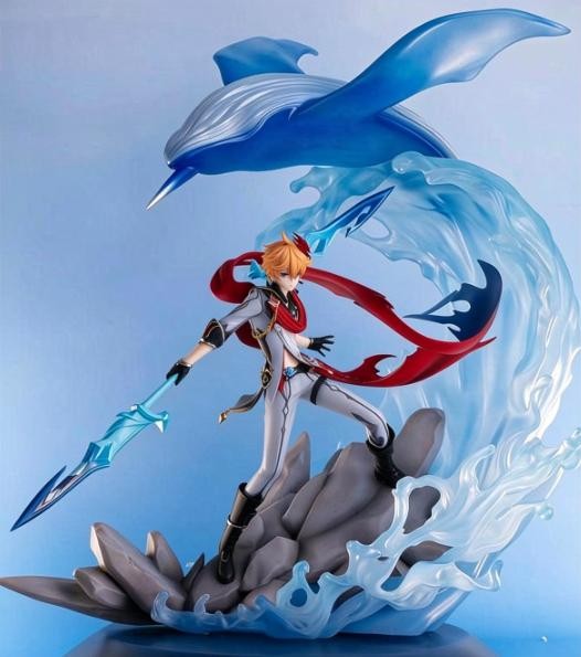 H32CM Tartaglia Figure GK Statue Figurine Anime Model Toy Collection Gift Boxed