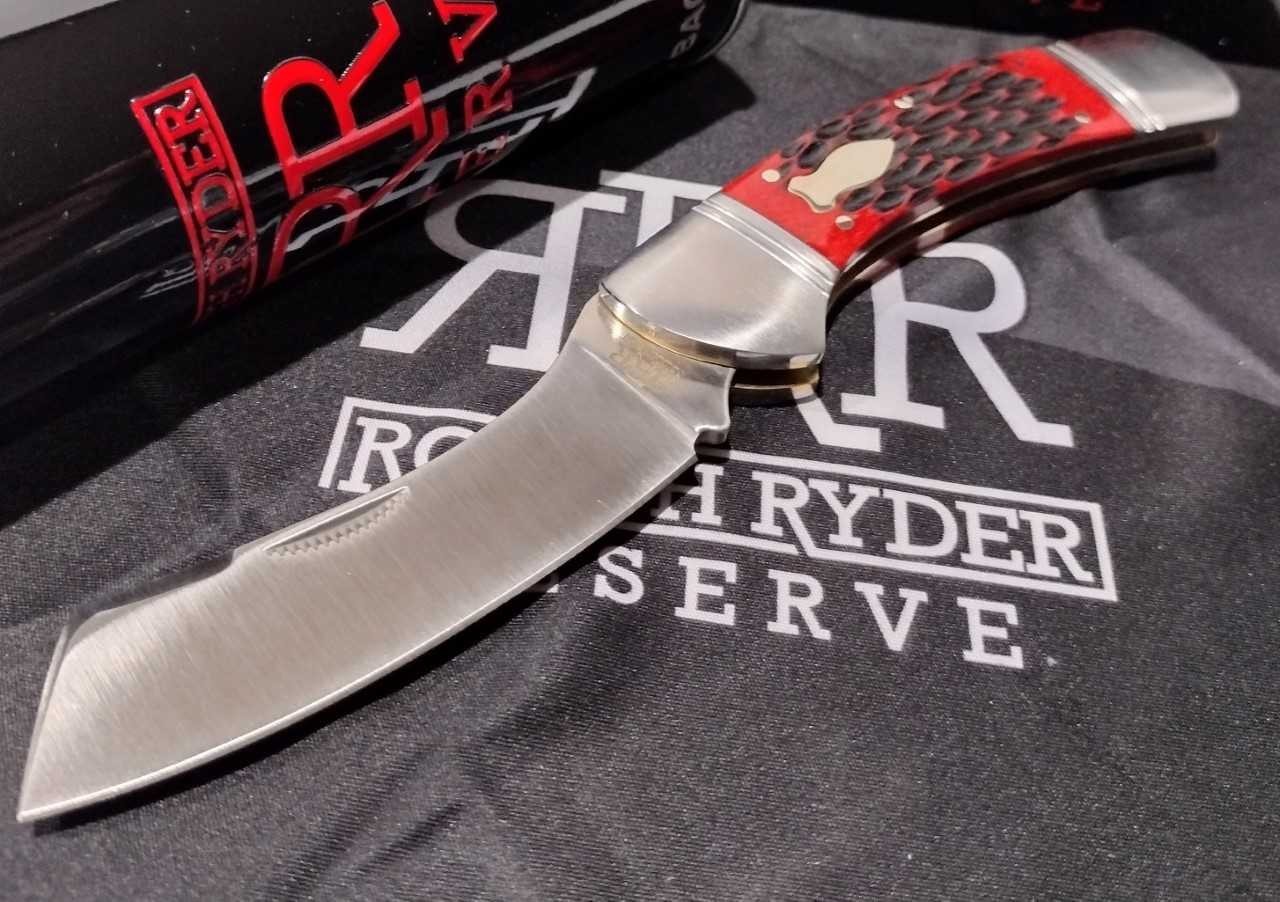 Rough Ryder Reserve Balboa Red Jigged Bone D2 Tool Steel Pocket Knife RRR039