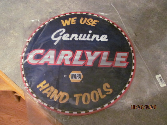Napa Auto Parts pressed metal 16 inch vintage look Carlyle tool sign New Napa Auto Parts pressed metal 16 inch vintage look Carlyle tool sign New