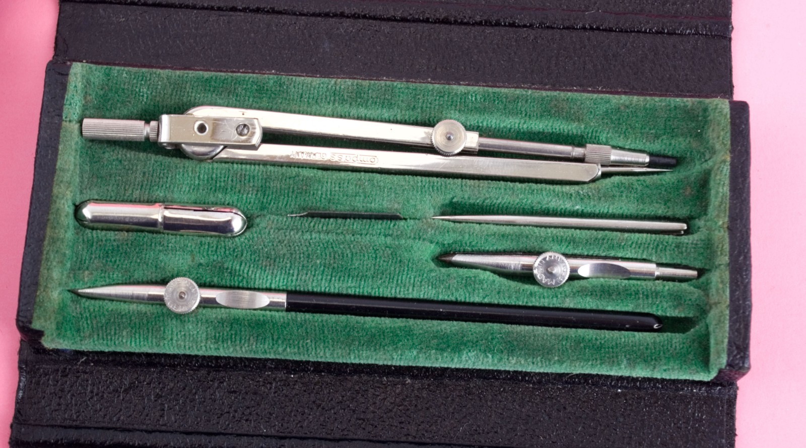 Vintage Charvoz 612 West German Drafting Compass Set Drawing Instrument Cased