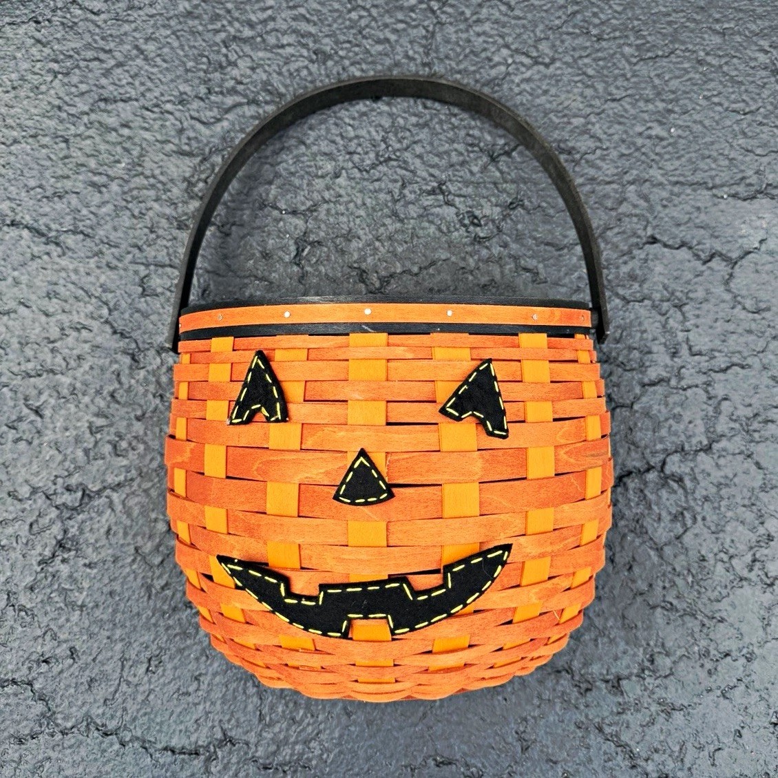 Longaberger 2011 Halloween Jack-O'-Lantern Woven Basket w/ Handle