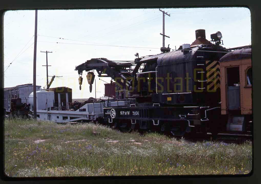 1978 SP Southern Pacific Steam Crane #7030 - Vintage Railroad Slide